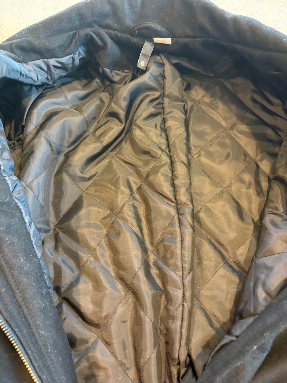 H&M Divided Black Wool Blend Utility Cargo Jacket Size 6 - Picture 12 of 14
